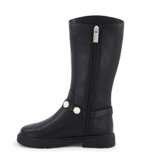 Poppy Pearl Tall Boot Black