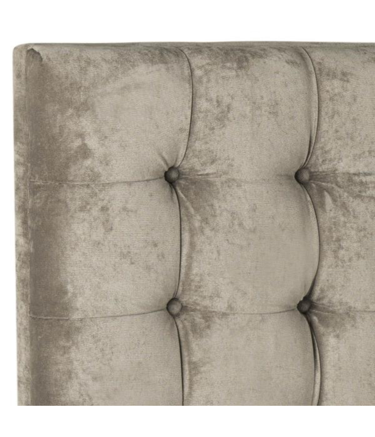  Safavieh Lamar Tufted Velvet Headboard Greige - Greige - Bonton