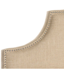 Hallmar Arched Headboard Hemp/Silver