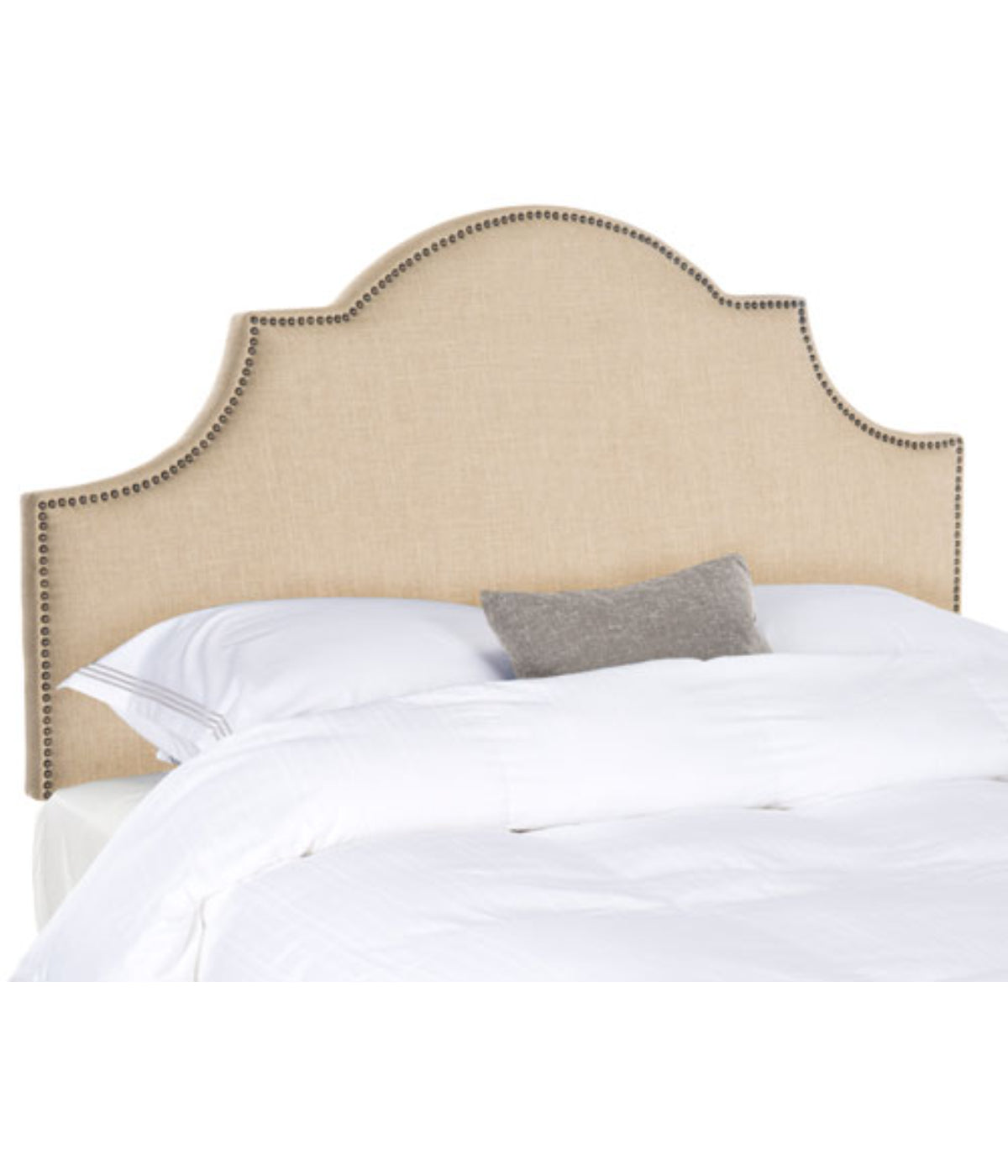  Safavieh Hallmar Arched Headboard Hemp & Gold - Hemp & Gold - Bonton