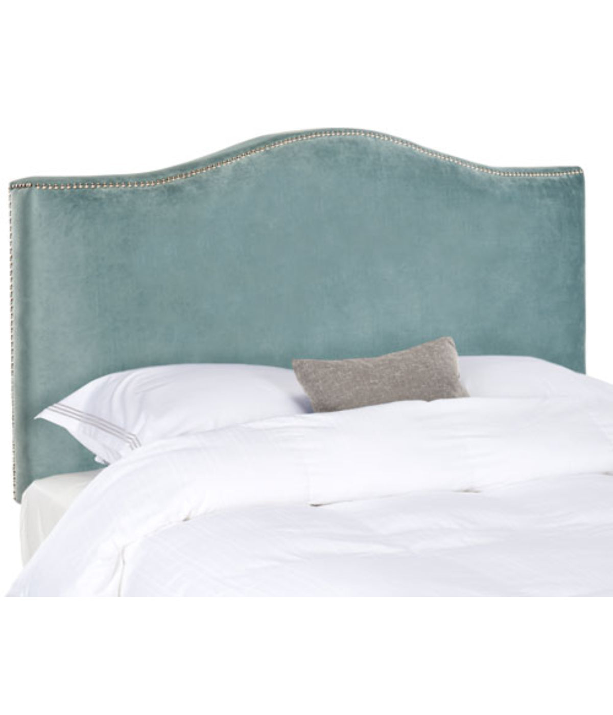  Safavieh Jeneve Velvet Winged Headboard Wedgewood Blue - Wedgewood Blue - Bonton