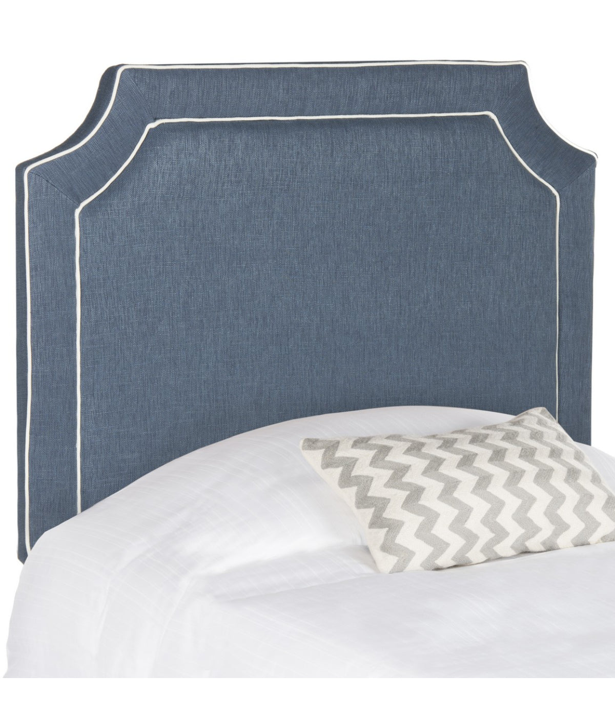  Safavieh Dane Denim Headboard Navy & White - Navy & White - Bonton