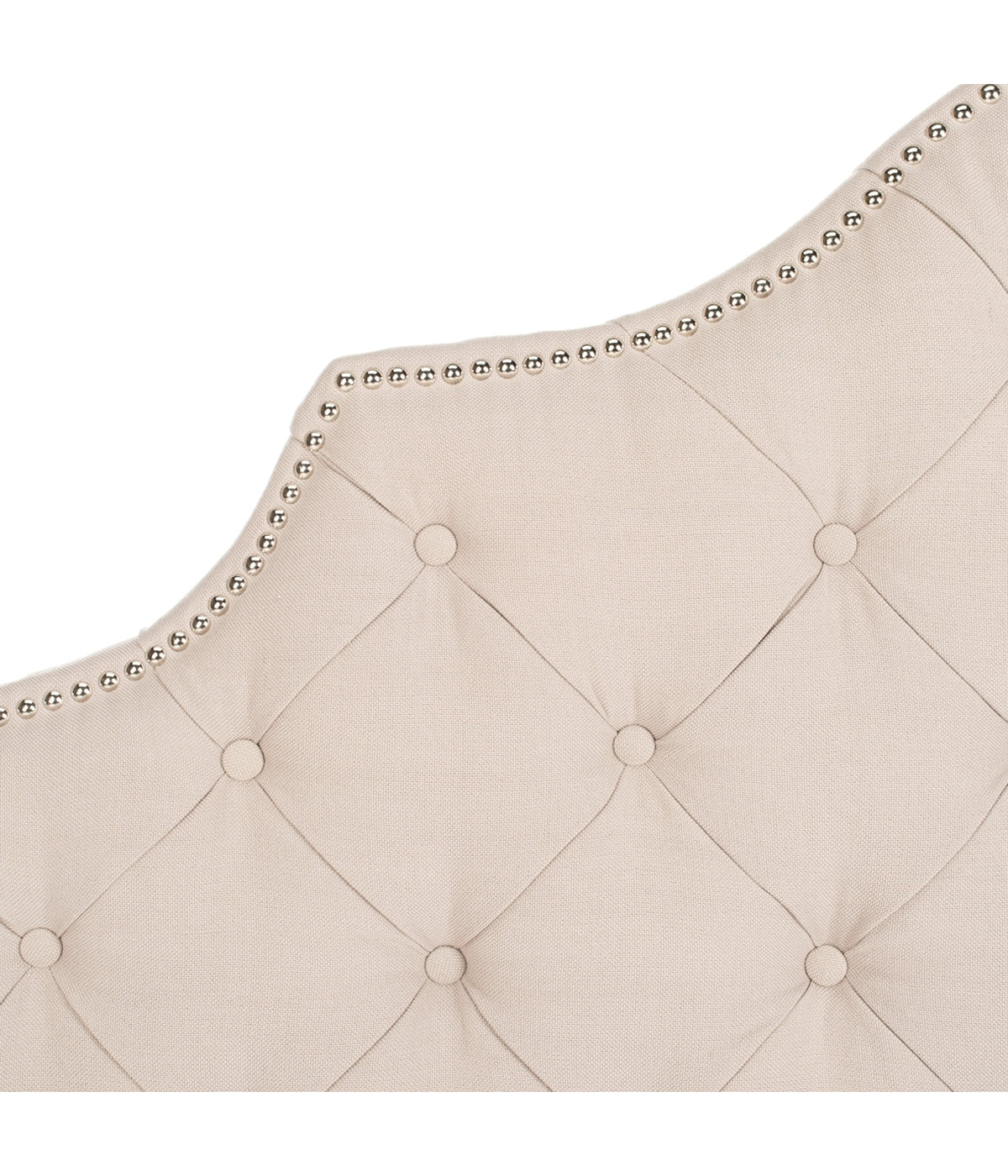  Safavieh Arebelle Tufted Linen Headboard Taupe - Taupe - Bonton