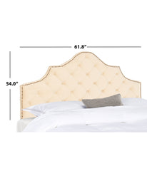 Arebelle Tufted Velvet Headboard Buckwheat