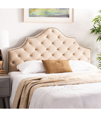 Arebelle Tufted Velvet Headboard Buckwheat