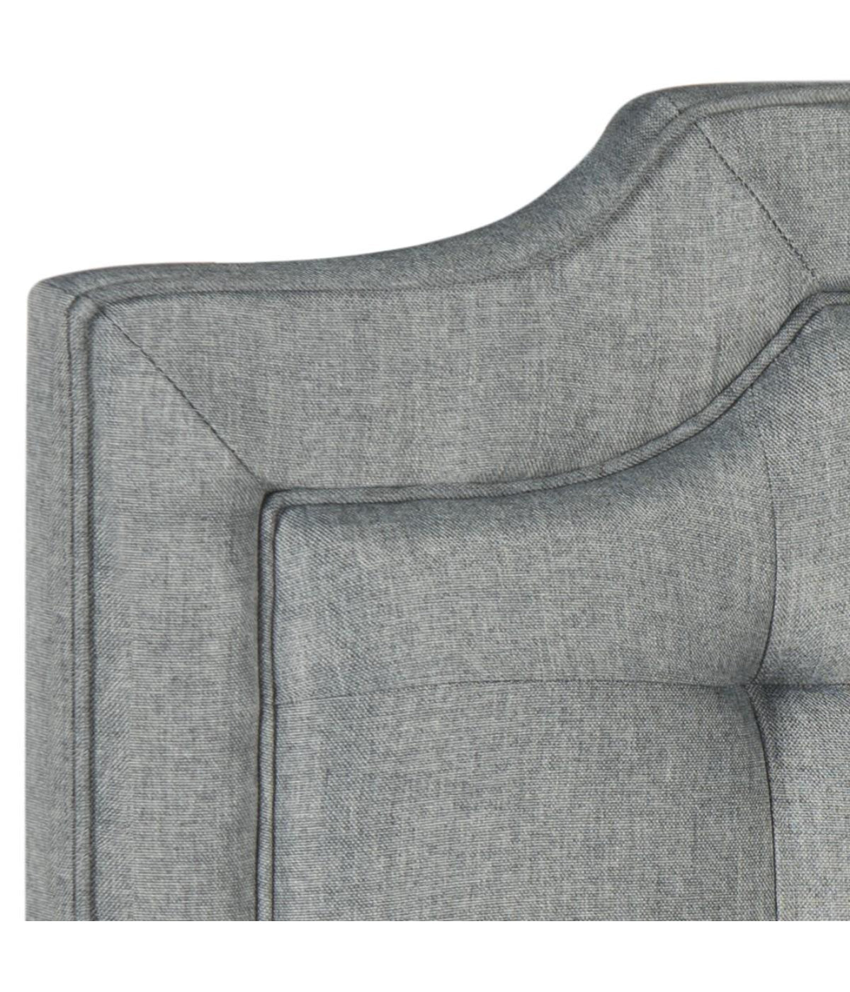  Safavieh Sapphire Tuffed Linen Headboard Grey - Grey - Bonton