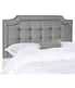  Safavieh Sapphire Tuffed Linen Headboard Grey - Grey - Bonton