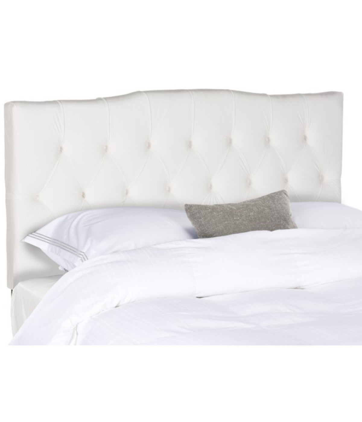  Safavieh Axel Tufted Headboard White - White - Bonton