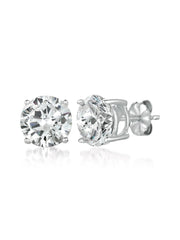 Brilliant Cut Stud Finished in Pure Platinum