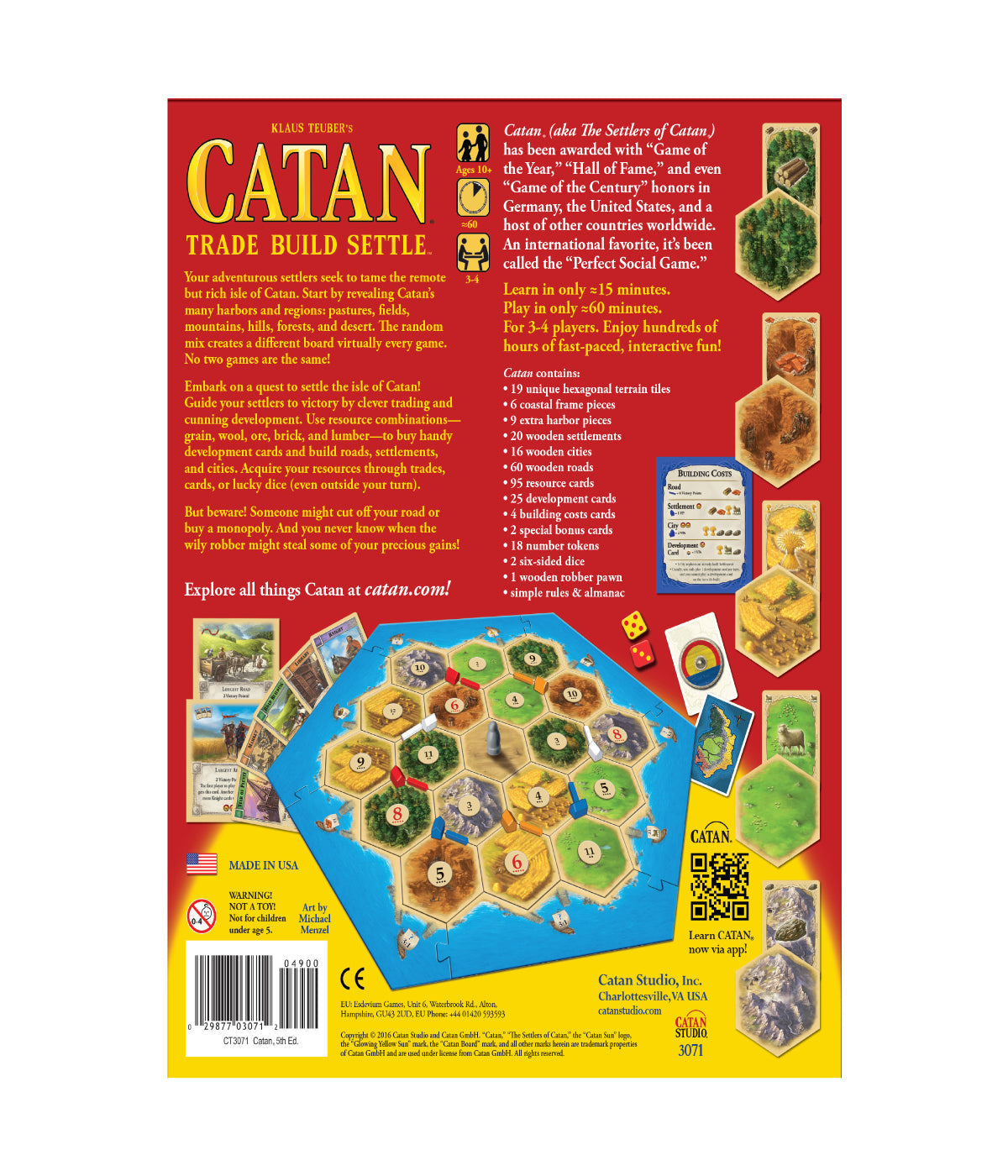  Settlers of Catan Board Game: 5th Edition Multi - Multi - Bonton