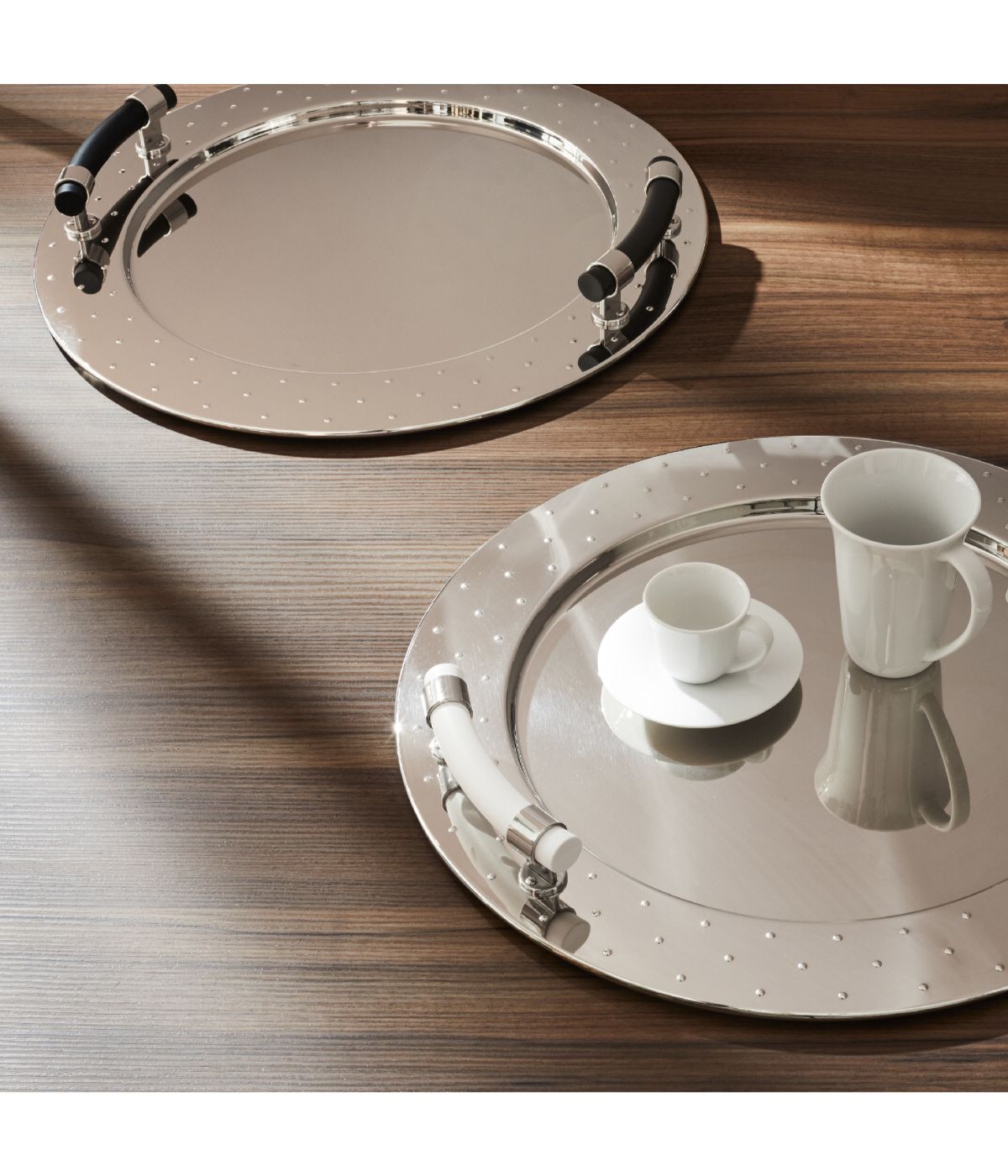  Alessi Michael Graves - Coffee Table Round Tray - Silver - Bonton