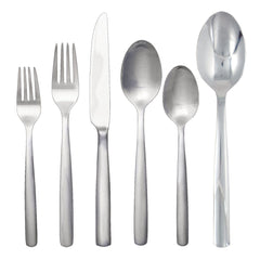 Simple Stainless Steel Flatware 42 Piece Set