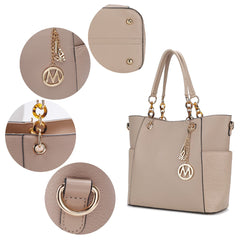 Merlina Embossed Tote Bag and Wallet Set