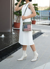 Genesis Printed Flag Crossbody Bag