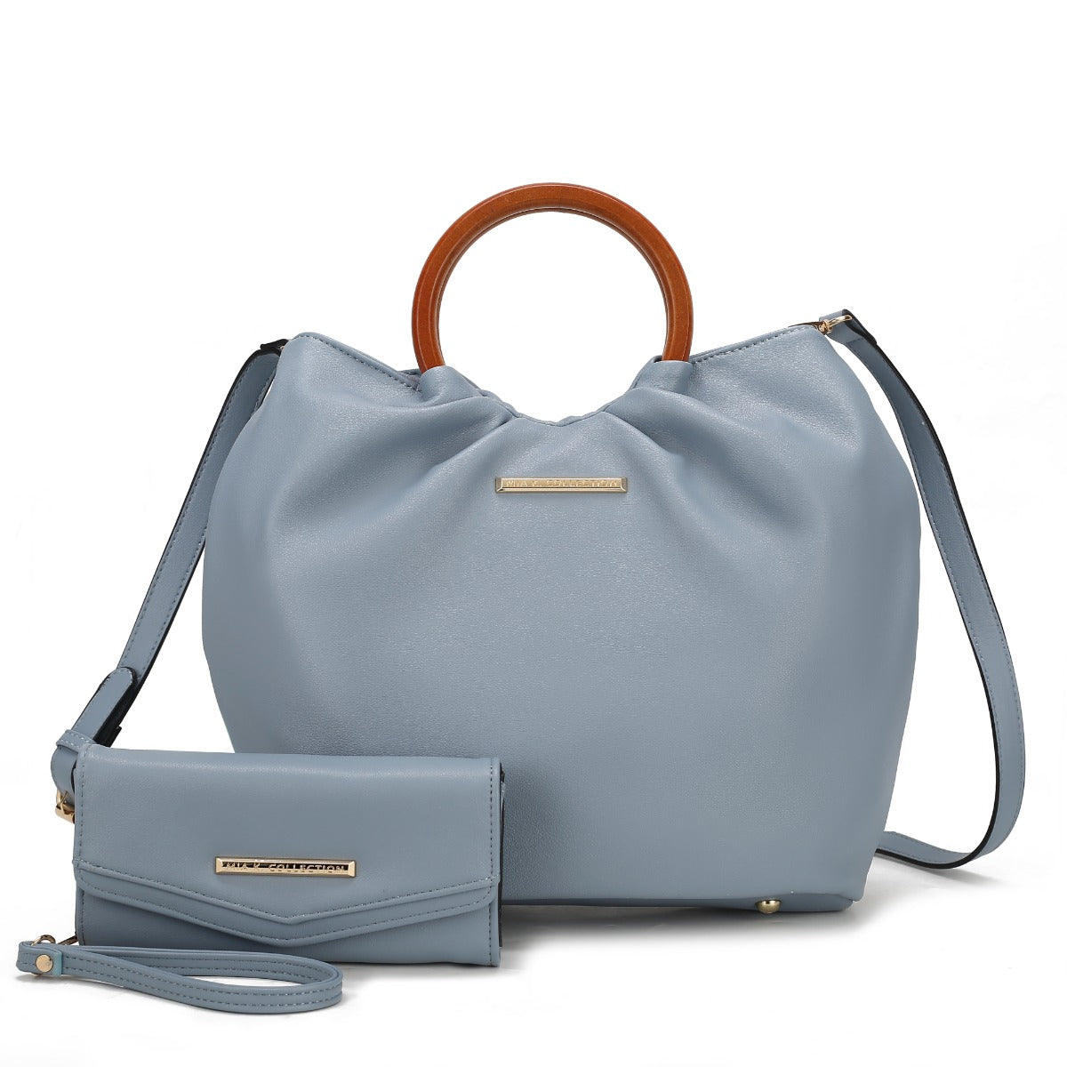  MKF Collection Leilani Tote Bag and Wallet - Denim Blue - Bonton