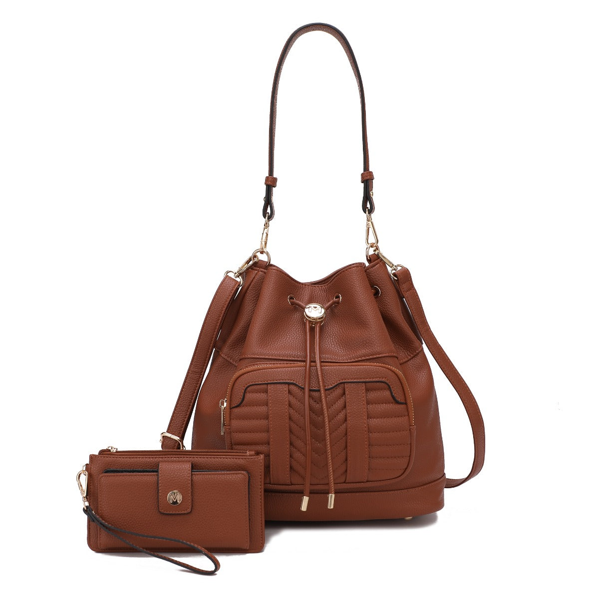 MKF Collection Ryder Bucket Bag and Wallet Set - Coffee - Bonton