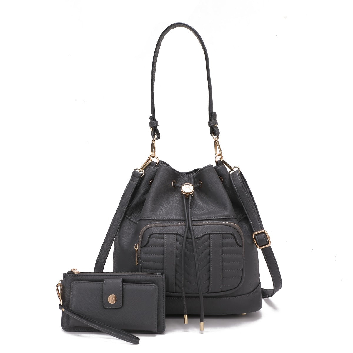  MKF Collection Ryder Bucket Bag and Wallet Set - Coffee - Bonton