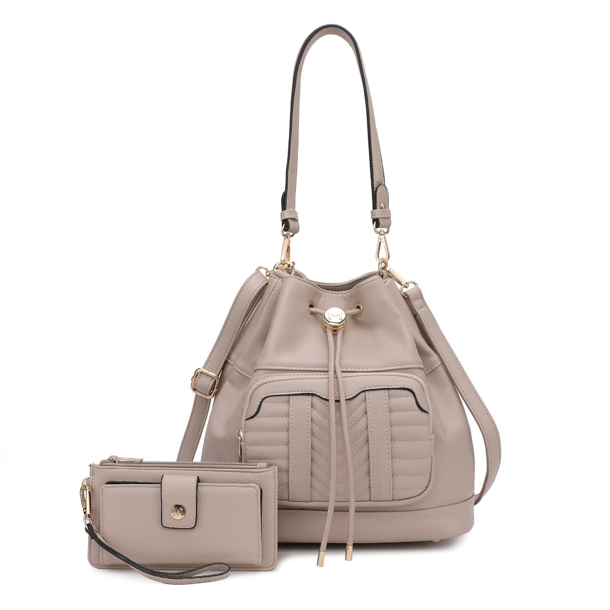  MKF Collection Ryder Bucket Bag and Wallet Set - Coffee - Bonton