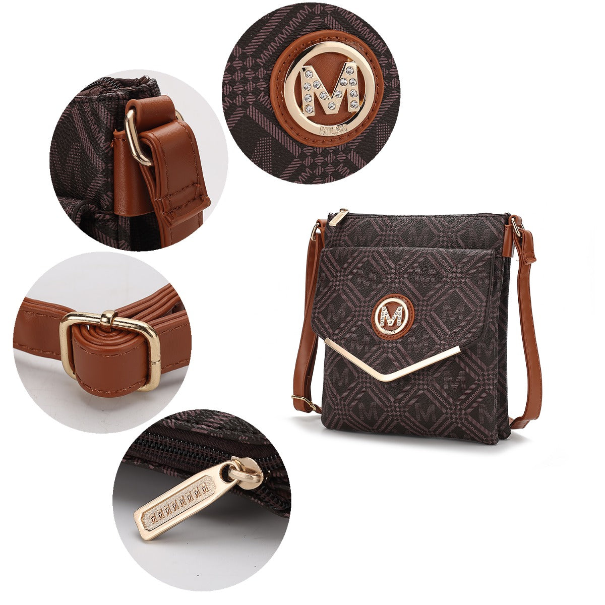  MKF Collection Cahier Crossbody Bag - Default Title - Bonton