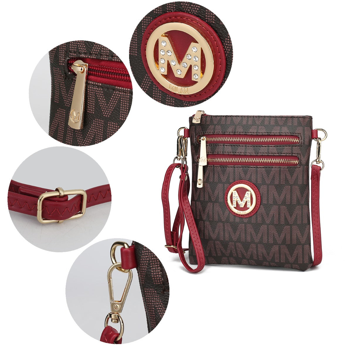  MKF Collection Laura Crossbody Bag - Red - Bonton