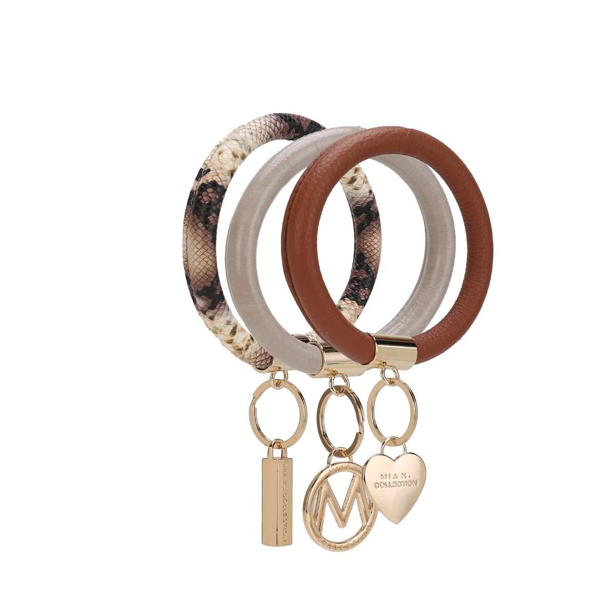  MKF Collection Jasmine Bangle Bracelet Keyring Set - Black - Bonton