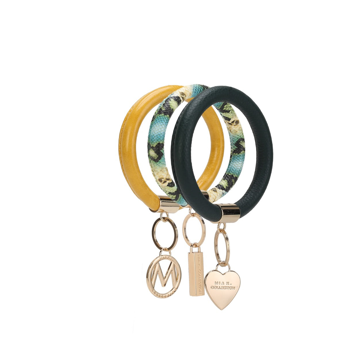  MKF Collection Jasmine Bangle Bracelet Keyring Set - Black - Bonton