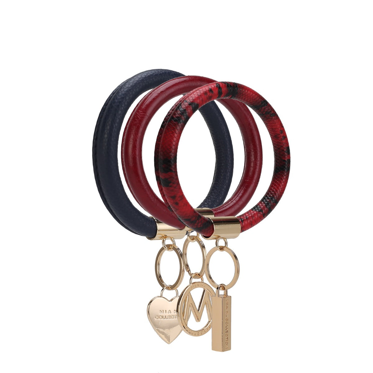  MKF Collection Jasmine Bangle Bracelet Keyring Set - Black - Bonton