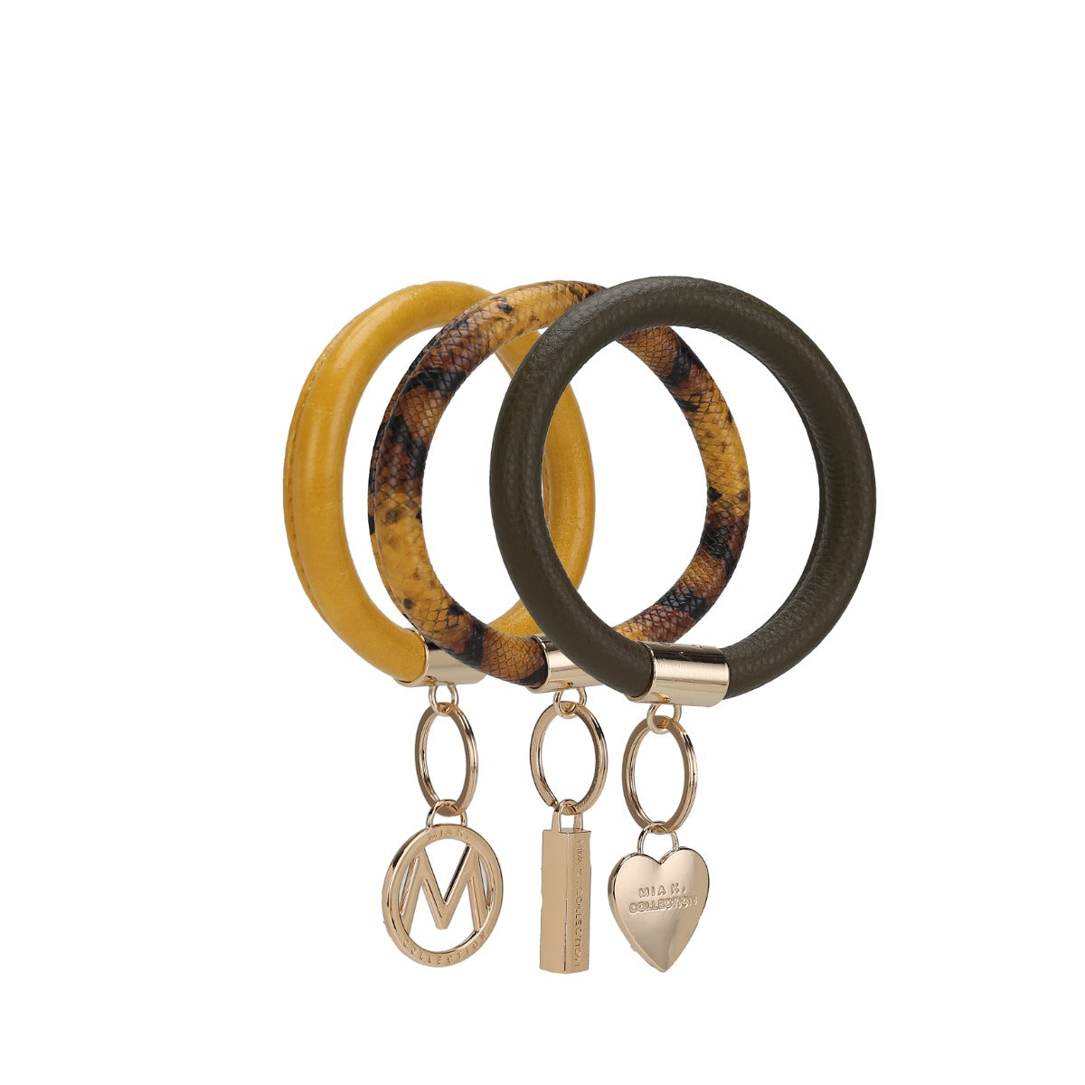  MKF Collection Jasmine Bangle Bracelet Keyring Set - Black - Bonton