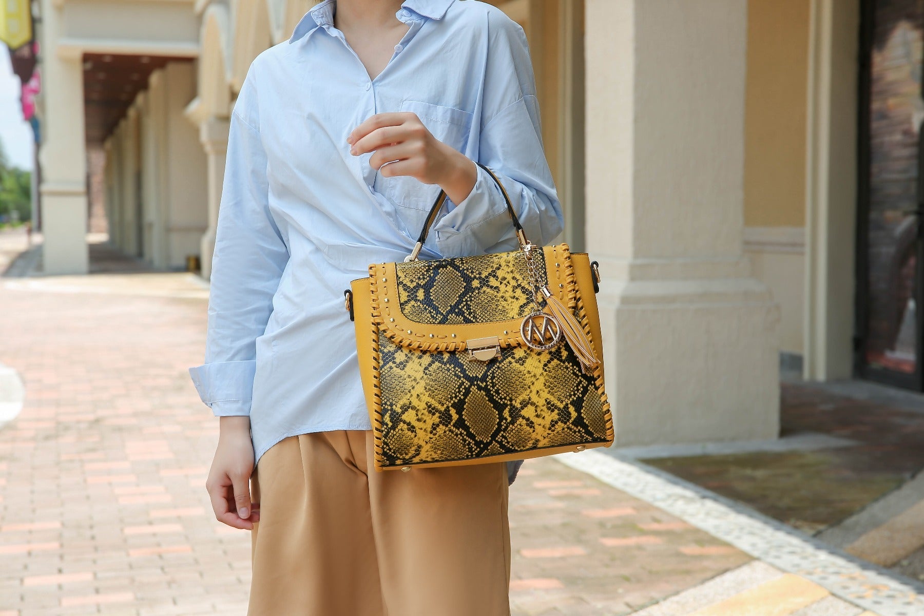  MKF Collection Lilli Shoulder Bag - Beige - Bonton
