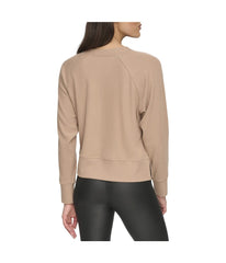 Andrew Marc Women's Brushed Rib Pullover Camel