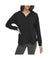 Andrew Marc Women's Fleece Split Neck Hoodie Black