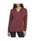 Andrew Marc Women's Fleece Split Neck Hoodie Rust