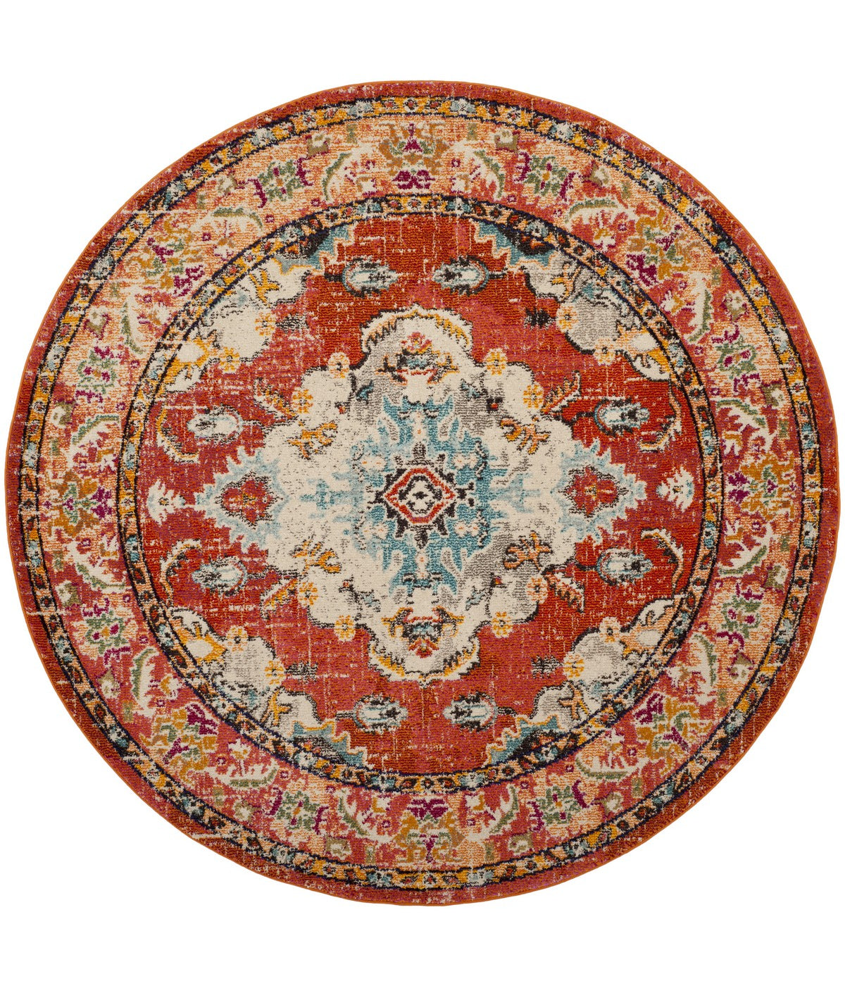  Safavieh Monaco 243 Orange/Light Blue Rug - Orange/Light Blue - Bonton