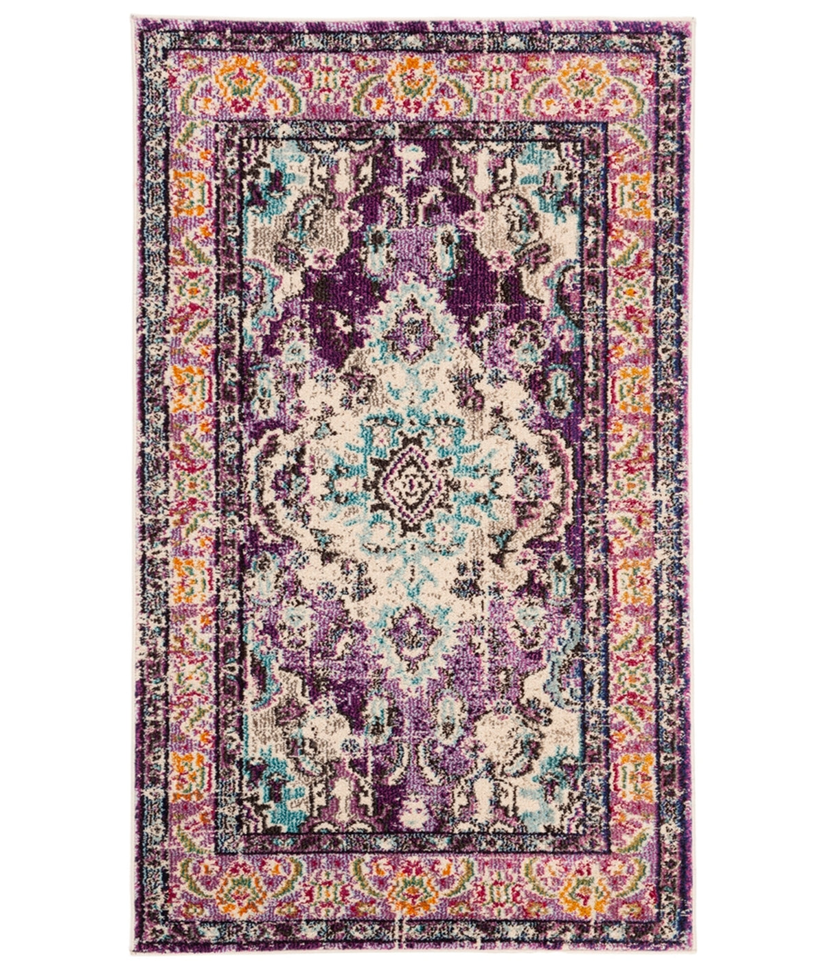  Safavieh Monaco 243 Violet/Light Blue Rug - Violet/Light Blue - Bonton