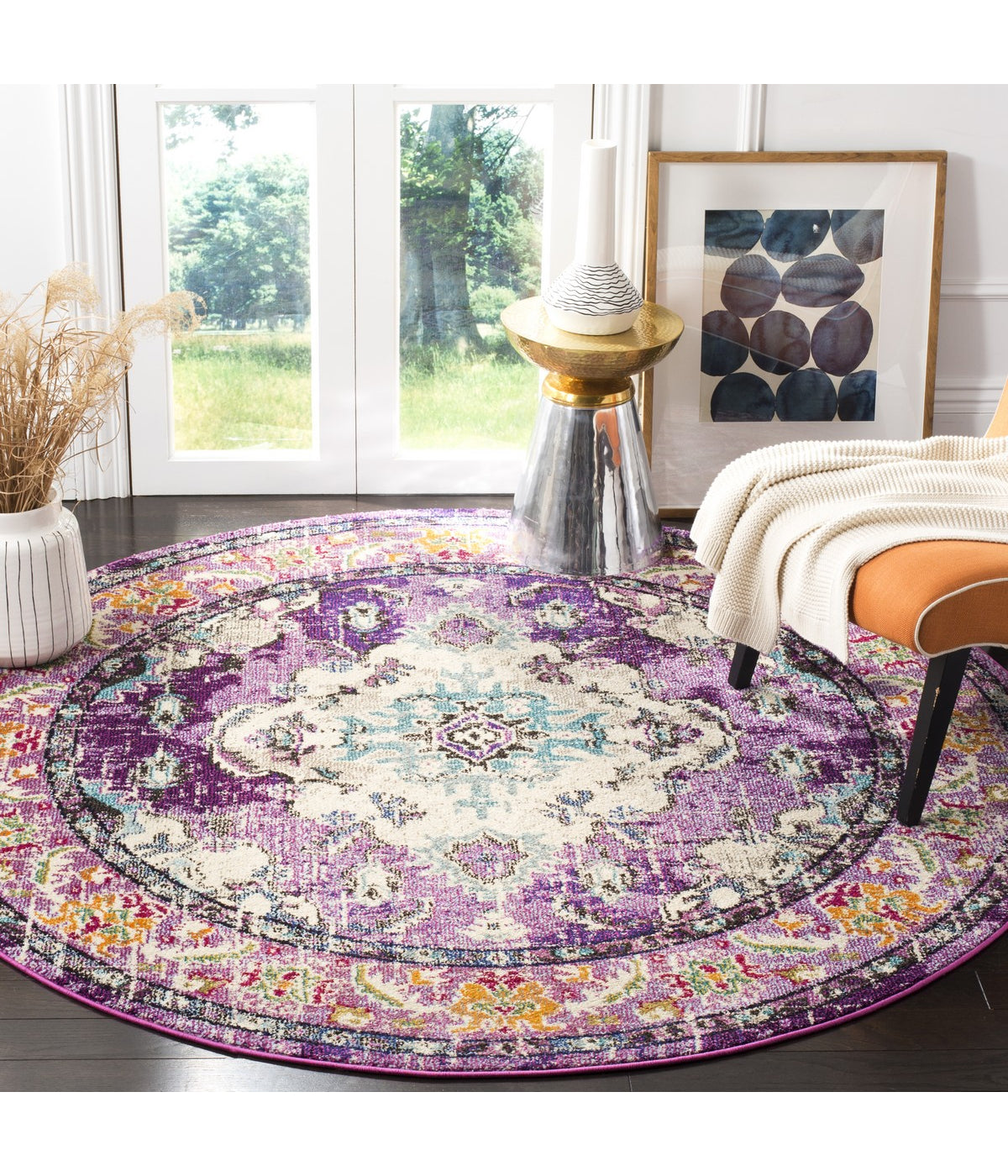  Safavieh Monaco 243 Violet/Light Blue Rug - Violet/Light Blue - Bonton