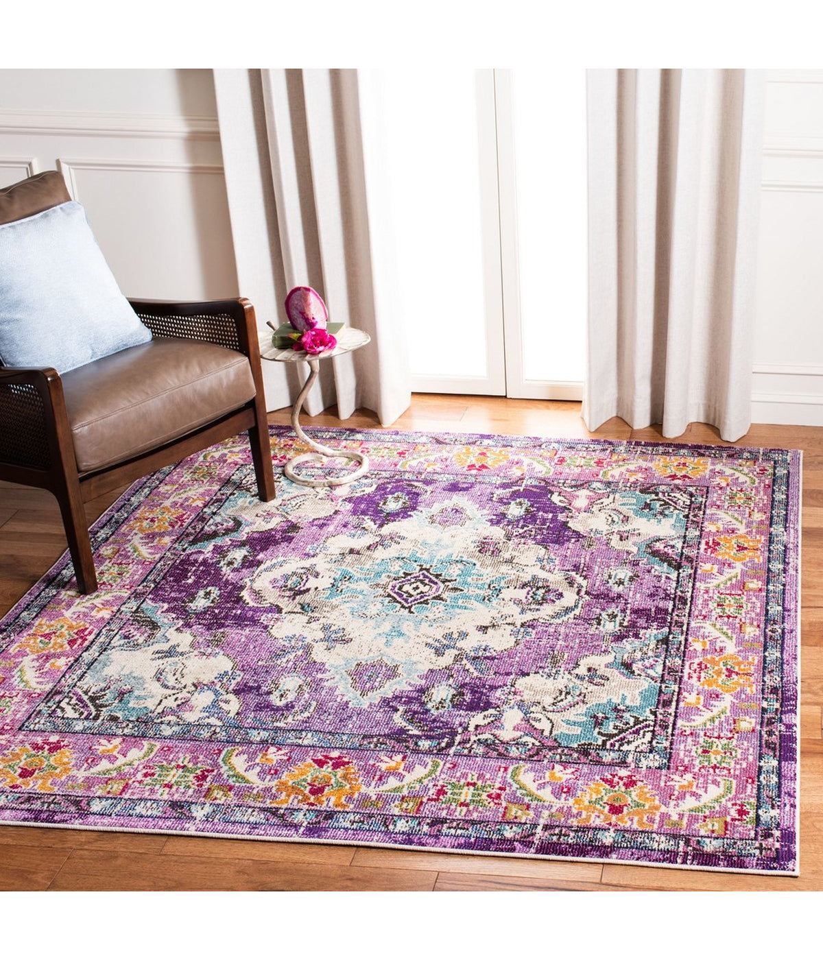  Safavieh Monaco 243 Violet/Light Blue Rug - Violet/Light Blue - Bonton