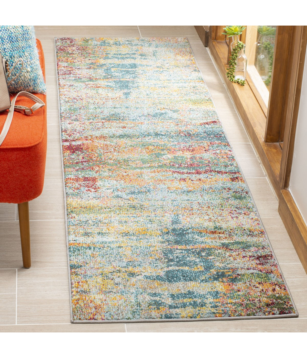  Safavieh Monaco 262 Teal/Orange Rug - Teal/Orange - Bonton