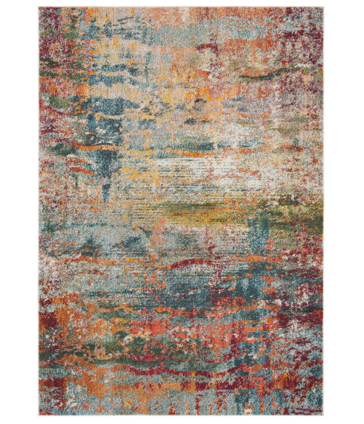  Safavieh Monaco 262 Teal/Orange Rug - Teal/Orange - Bonton