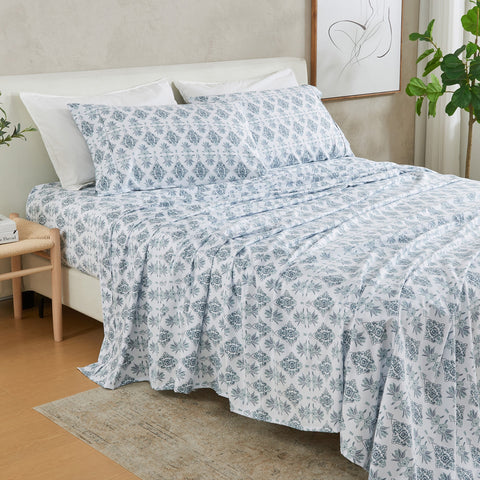 Patina Vie Maison Cotton & Rayon From Bamboo Blend Printed Sheet Set