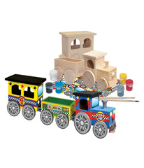 Works of Ahhh... Wood Painting Kit - Choo Choo Train Multi