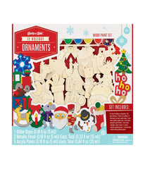 Works of Ahhh... Wood Painting Kit - 12 Holiday Ornaments Multi