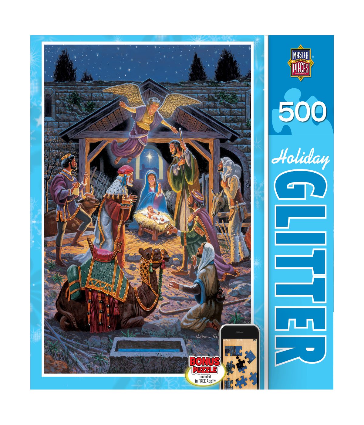  Holiday Glitter Puzzle - Holy Night: 500 Pcs Multi - Multi - Bonton