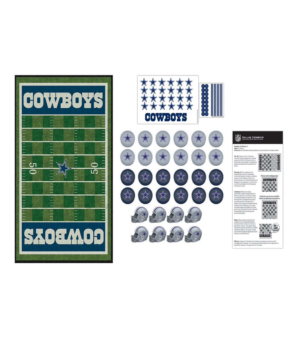  NFL Checkers - Dallas Cowboys Multi - Multi - Bonton