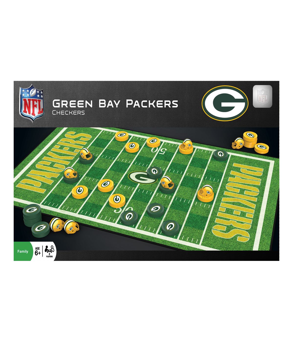  NFL Checkers - Green Bay Packers Multi - Multi - Bonton