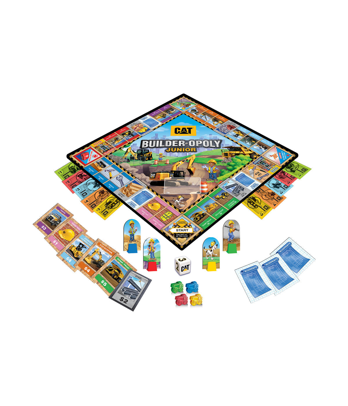  Caterpillar - Builder Opoly Junior Multi - Multi - Bonton