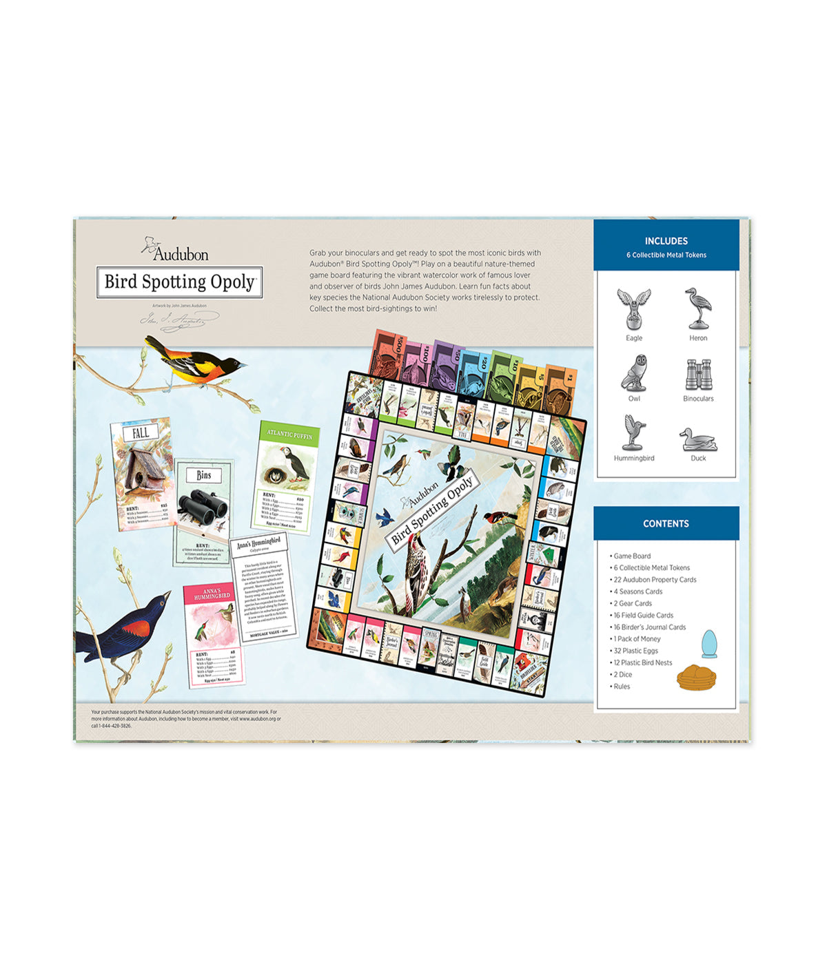  Audubon Bird Spotting Opoly Collector's Edition Set Multi - Multi - Bonton