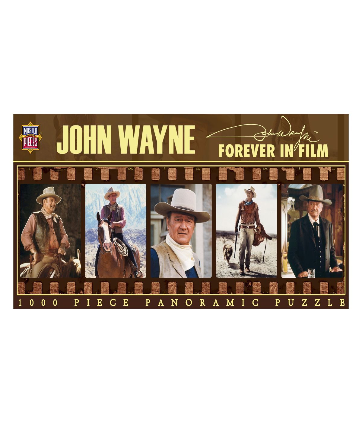  John Wayne - Forever in Film Panoramic Puzzle: 1000 Pcs Multi - Multi - Bonton