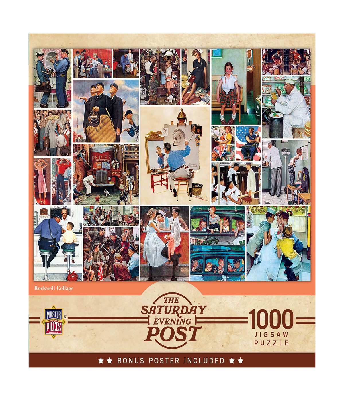  The Saturday Evening Post - Norman Rockwell Collage: 1000 Pcs Multi - Multi - Bonton