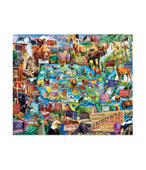 National Parks of America - Map Puzzle: 1000 Pcs Multi