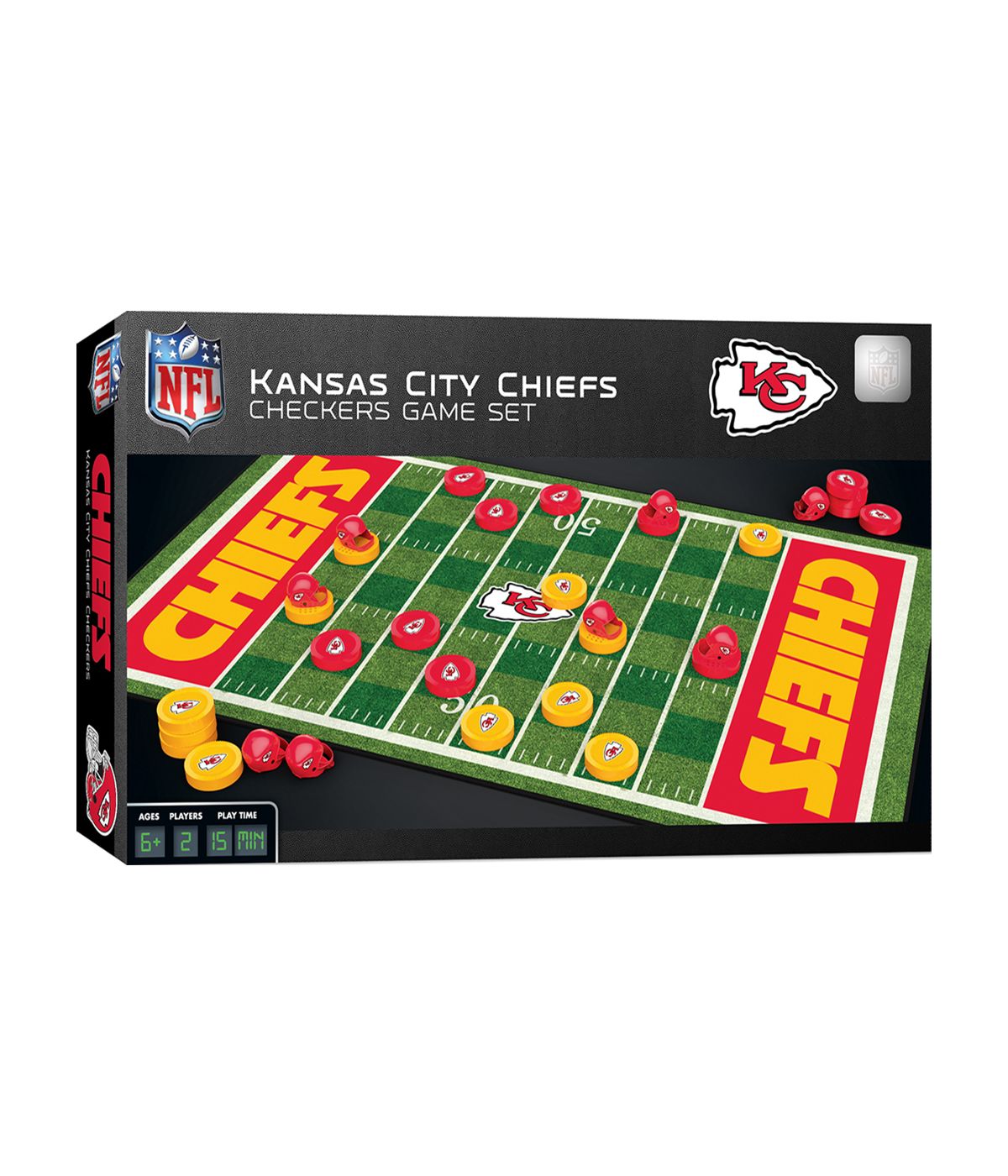  NFL Checkers Game Set - Kansas City Chiefs Multi - Multi - Bonton